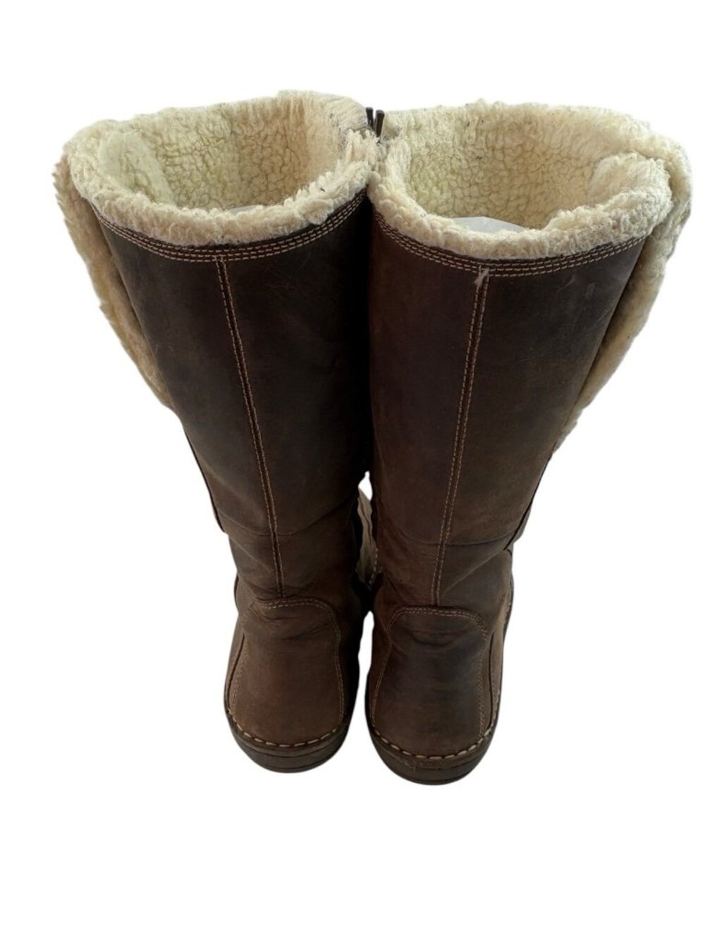 -Teva Tonalea Waterproof Leather Boot Womens Size 9 Brown Faux Fur Zip Up Winter - Picture 7 of 16